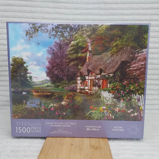 WH Smith 1500 Piece Jigsaw Puzzle "Countryside Cottage"  2012 BNIB  * 80 x 60cm