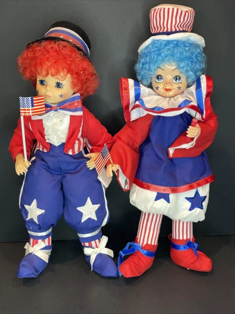 1986 Brinn's July Calendar Clown Limited Edition Dolls - See photos! Nice!!