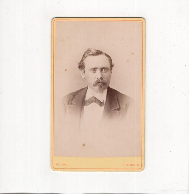 Philipp Uhl CDV Foto Herrenportrait - Gießen 1870er