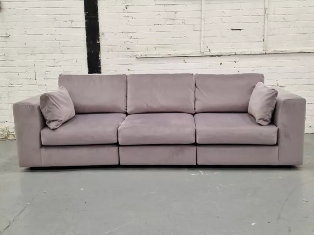 John Lewis + Swoon Rubik - Large 3 seater sofa - Velvet