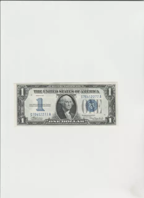 1934 $1 Funny Back Silver Certificate Blue Seal High grade Lightly Circulated