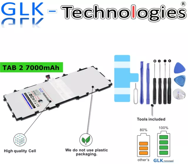 GLK-Technologies Samsung Akku SP3676B1A Galaxy Tab 2 10.1 GT-P5100, GT-P5110 PRO