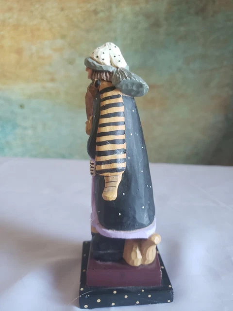 Vintage Williraye Studio Crazy Cat Lady 6" Figur 2301 Schal Korbmantel 1997 2
