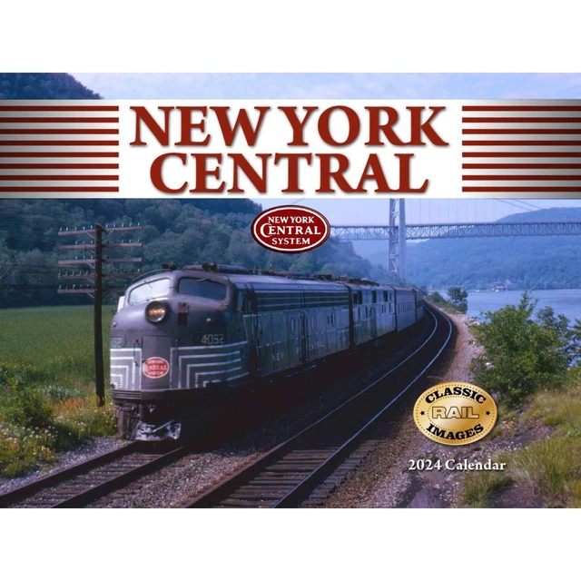 TIDEMARK, TRAINS New York Central Railroad 2024 Wall Calendar 17.93