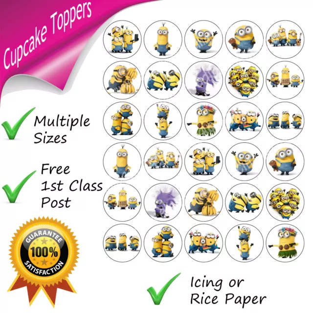 Despicable Me Minions Cupcake Toppers Party Minion Birthday Party Cupcakes