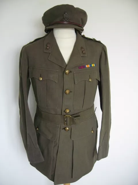 Fine Original WWI British Royal Artillery Officers Tunic with Belt Dated 1918.