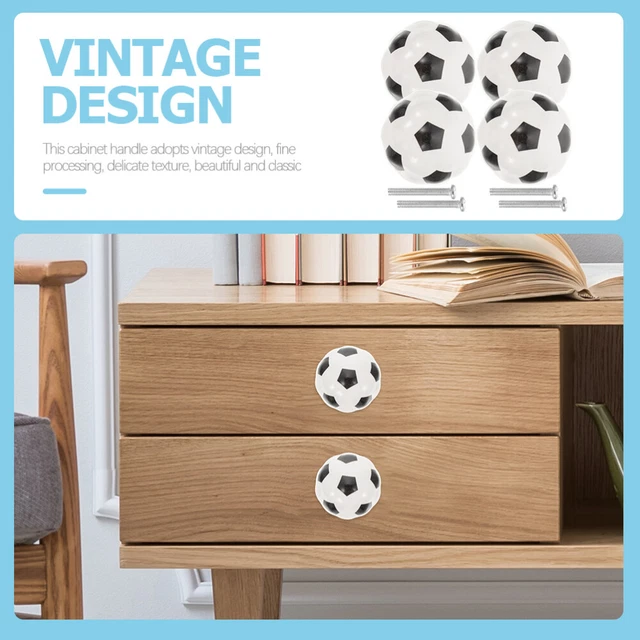 4 Pcs Delicate Handles Basketball Cartoon Cabinet Door Drawer Pulls Shoebox 4