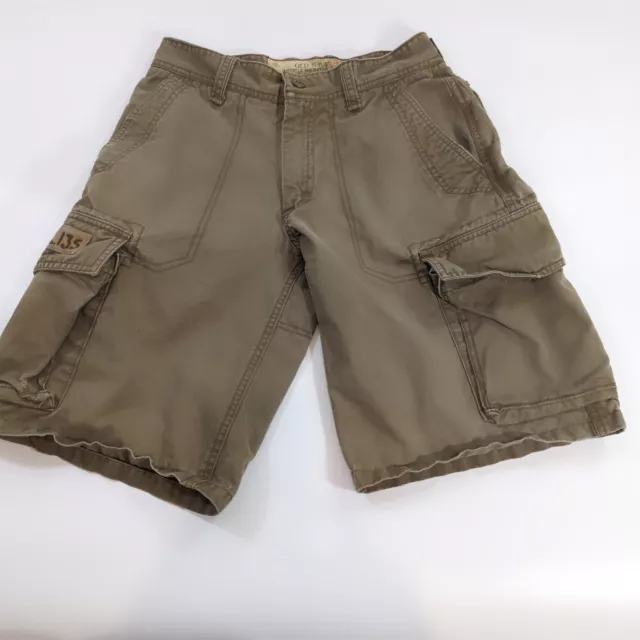 Vtg Y2K Old Navy Military Surplus Cargo Shorts Brown 12" Outdoor Casual Mens 28