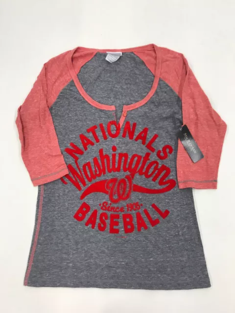 MLB Team Apparel Women’s Washington Nationals Velvet Letter Sample Small Velvet