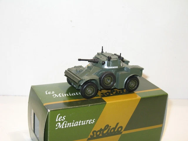 Lot Solido 1/50 – Blindés Panhard H90F1 & AML Gendarmerie Française – Vert, TB État