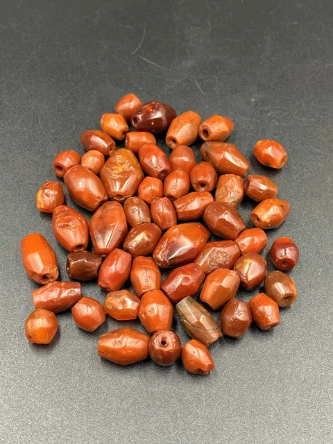Old Ancient Antique Carnelian Beads Prayer Amulet Beads Mala From Tibet