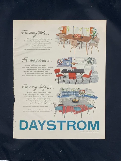 Magazine Ad* - 1954 - Daystrom Furniture - Mid Century Modern - (#1)