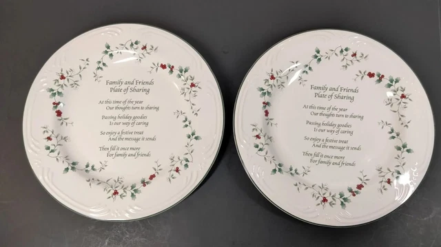 Set of 2 Pfaltzgraff Winterberry Family and Friends Plate of Sharing 12” Platter