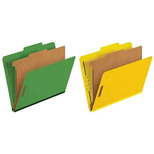 Pendaflex® Classification Folders 1 Divider 2" Fasteners Letter Dark Green & ...