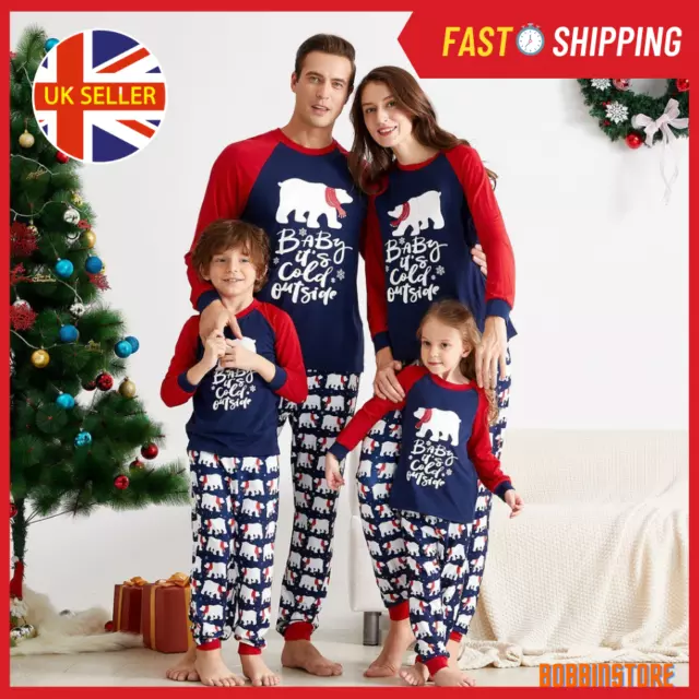 Christmas Pyjamas Women Men Kids Xmas Family Matching Nightwear PJs Sets Gifts