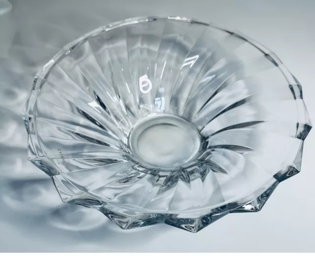 Art Deco Style  Glass Bowl Centre Piece Console Dish Irish Galway Crystal Bowl 3