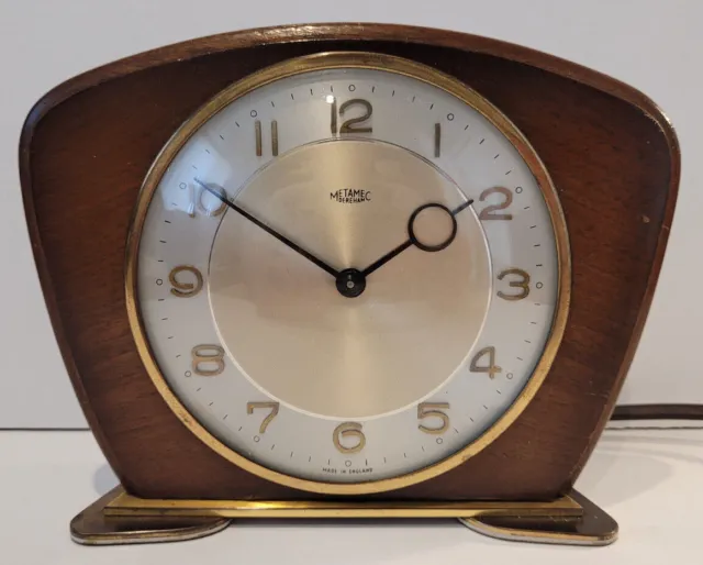 Vintage Mid-Century 240v Electric “Metamec” Mantel Clock (1950’s – 1960’s)