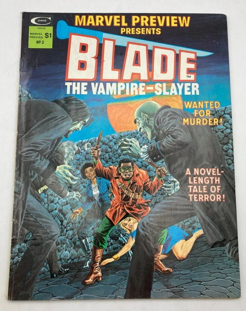 MARVEL PREVIEW 3 PRESENTS BLADE THE VAMPIRE-SLAYER  1975 1st APPEARANCE of AFARI
