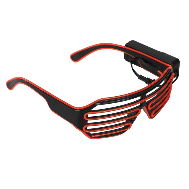 Light Up Neon LED Glasses Glow Flashing LED Sunglasses Costumes For Party, EDM
