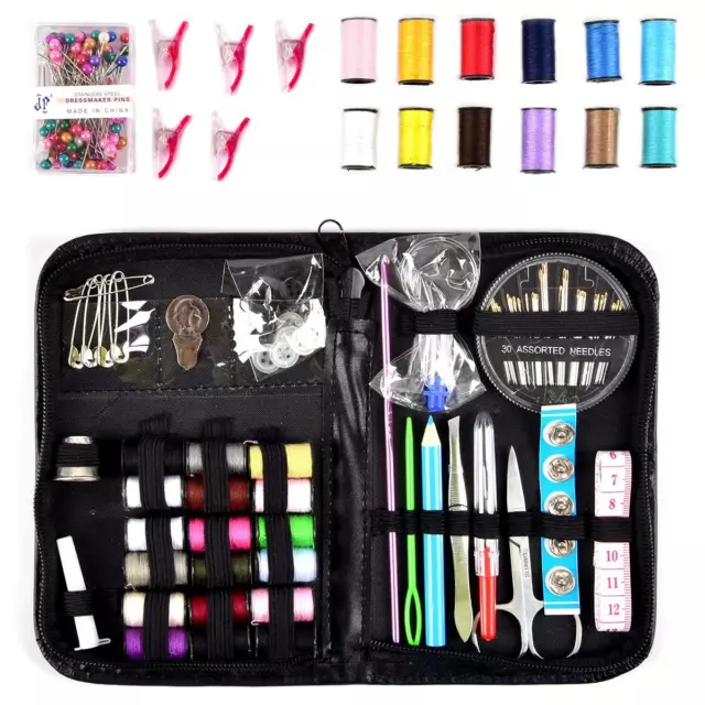 200 Pièces Accessoires Kit de Couture Complet Voyage Trousse de Couture Etui