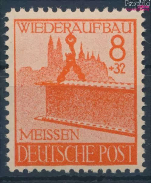Briefmarken Meißen (Lokalausgabe) 1945 Mi 37D, weite Zähnung 10 3/4 postf (10342