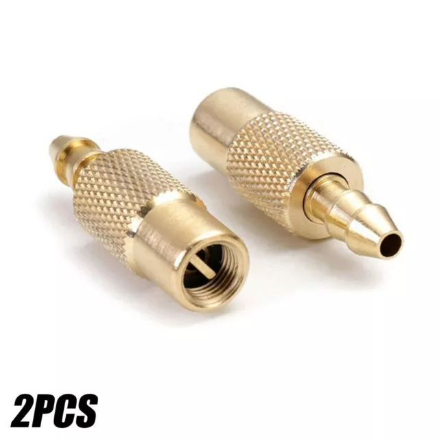 Pack of 2 Car Tyre Pump Accessories Copper Inflator Valve Connectors (6mm)