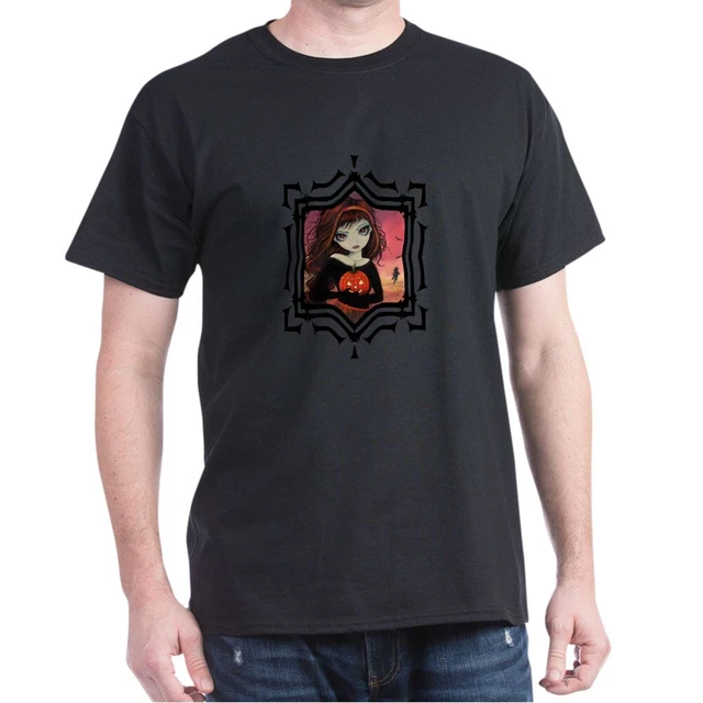 CafePress Autumn Fire Halloween Art Dark T Shirt 100% Cotton T-Shirt (633362618)