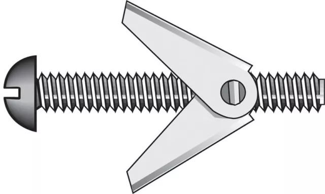 Hillman 370072 Fas-N-Tite Steel Round Head Toggle Bolt 1/4 Dia. x 5 L in.