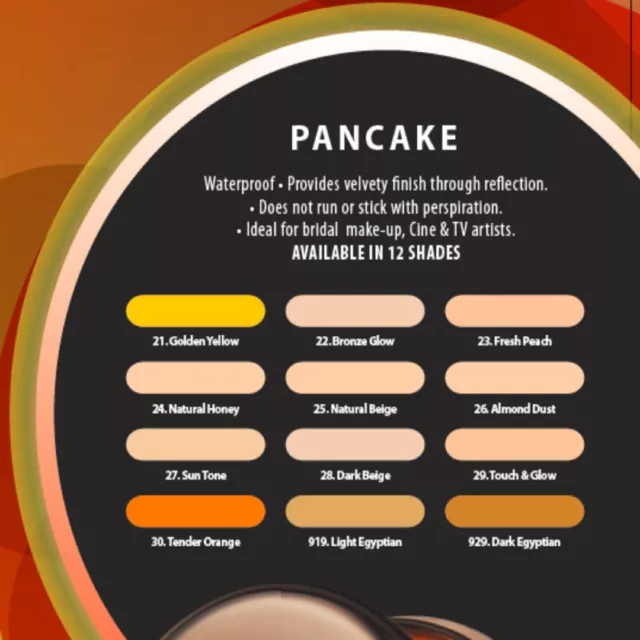 Olivia Pan-Cake Eau Preuve Maquillage Indice Base Disponible En 8 Shade - 25gm