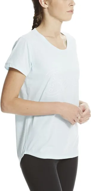 Bench Ladies Short Sleeve Shirt, Low Neck Corp Tee T-Shirt, Corydalis Blue, XS