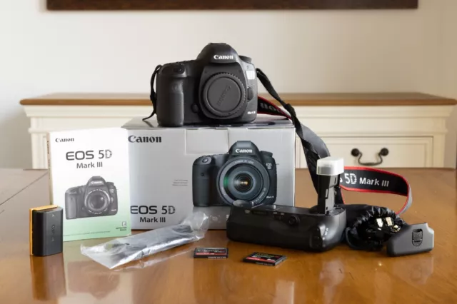 Canon EOS 5d Mark III + Battery Grip + 2 batteries + 3 CF cards