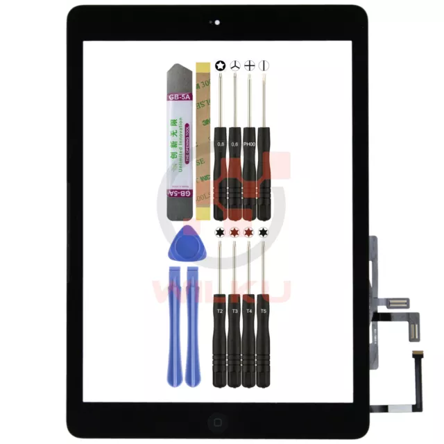 Digitizer für Apple iPad Air 1 Touchscreen 9,7" Glas Display Scheibe Schwarz HB