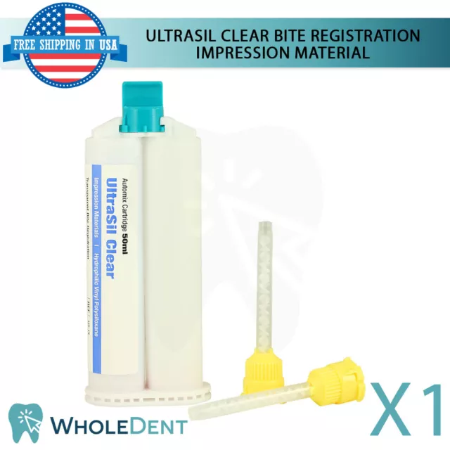 UltraSil VPS Clear Bite Registration Dental Impression Material Cartridge 50ml