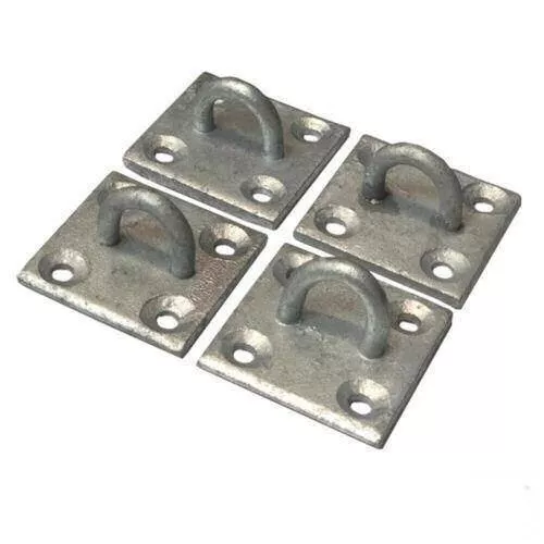 4 x Galvanised Staple On Plate  (50mm x 50mm)