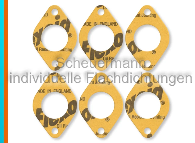 6x Gasket Carburetor base Fits for Weber 40 If, Idtp , Ida, Idt , Ids, Idl