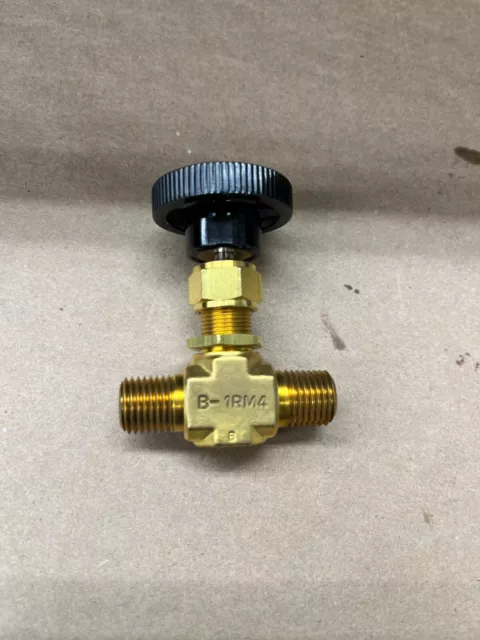 NEW NUPRO CO (Swagelok) B-1RM4 Valve - 1/4" NPT Male to Male (NEW NO BOX)