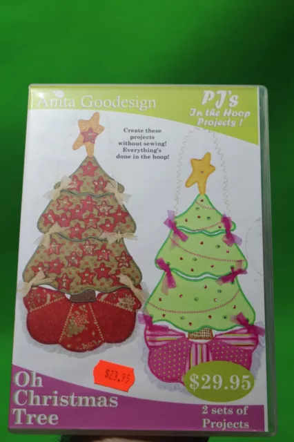 Anita Goodesign Bordado CD Costura Acolchado Diseños Oh Árbol de Navidad