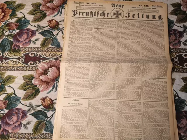 1893 Kreuzzeitung Preußen Neue Preußische Zeitung... 8 Ausgaben...p003 Konvolut