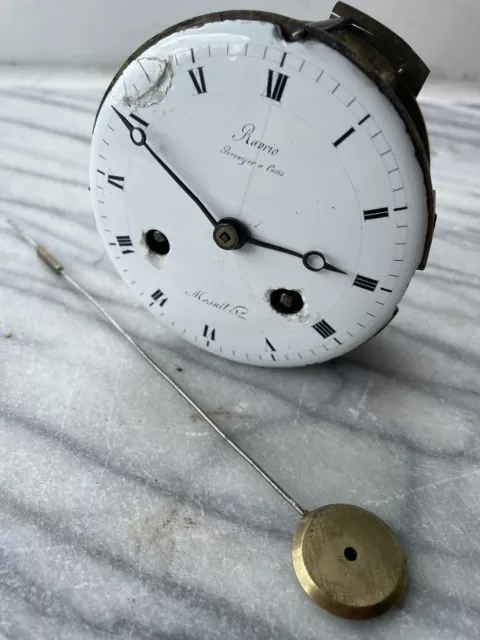 Mesnil French Empire Clock Movement Signed ANDRÉ-ANTOINE RAVRIO, Paris C1810