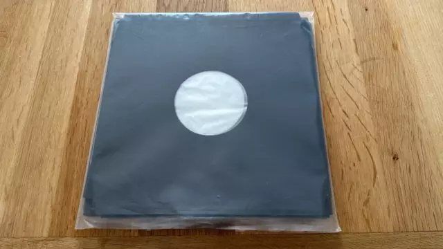 12" Vinyl Black Paper Record Inner Sleeves - 25