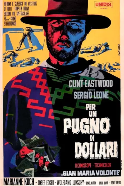 Poster Manifesto Locandina Pubblicità Cinema Stampa Vintage Film Clint Eastwood