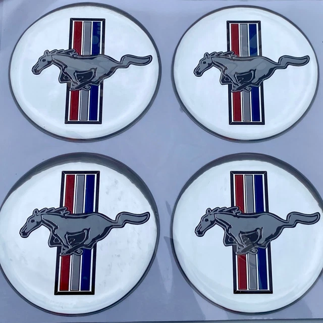 FORD MUSTANG PONY HORSE WHEELS CENTER CAP DECALS STEERING EMBLEMS