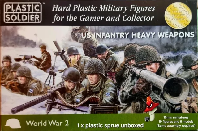 15mm WW2 US Infantry Heavy Weapons 1944-45 Plastic Soldier Company 1 x sprue
