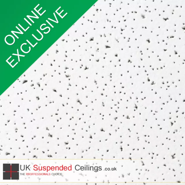 Fine Fissured Suspended Ceiling Tile SE - 10 Per Box -  For Office & Classrooms