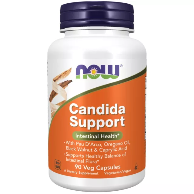 NOW Foods Candida Support 90 pflanzliche Kapseln, Darmgesundheit, Darm, Oreganoöl