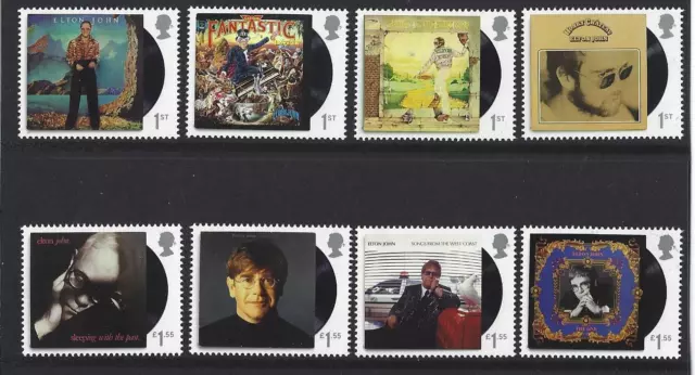 Great Britain 2019 Elton John Set Of 8 Stamps  Unmounted Mint, Mnh