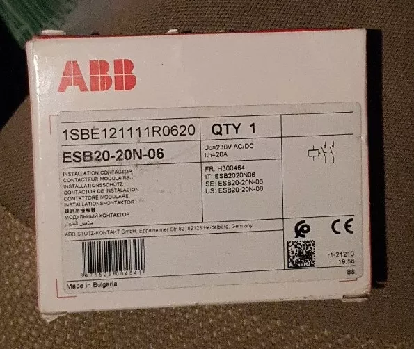 ABB ESB2020N06 ESB20-20N-06 230V C.C./C.A. Contattori Modulari