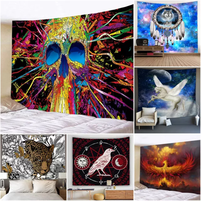 3D Animal Tapestry Horse Leopard Wall Hanging Bedspread Blanket Background Large