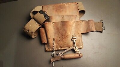 Vtg Craftsman Cow Hide Utility Pouch Tool Belt Sears Roebuck & Co (Time Capsule)