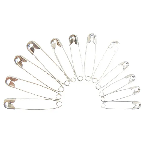 8 x  Livingstone Safety Pins 4 of Each Size 27mm 38mm 51mm 12 Pins/Bag